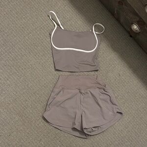 Gilly Hicks Gray Tank Top with White Trim